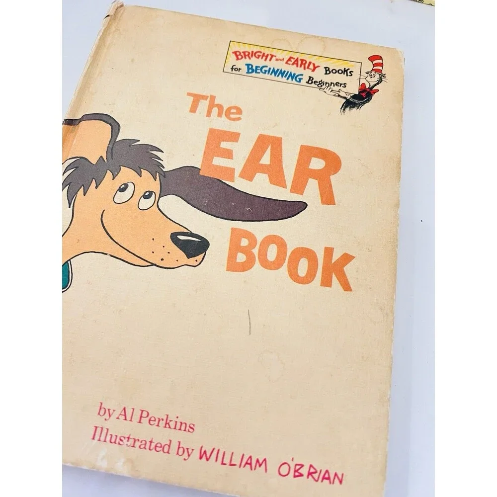 1968 The Ear Book Al Perkins Bright & Early Beginner Book HC Dr Seuss Era